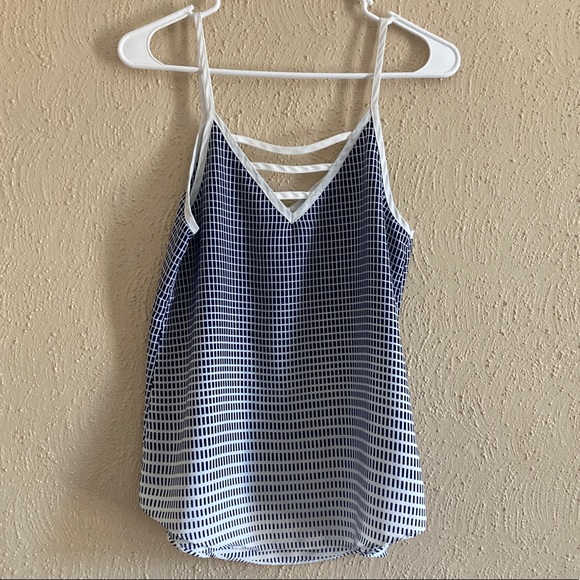 Pixley Navy/White Ombre Tank Top - Small - Picture 2 of 6